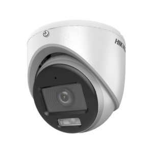 hikvision 5mp/3k colorvu smart hybrid light audio fixed turret camera switchable signals (tvi/ahd/cvi/cvbs) audio over coaxial cable built in mic